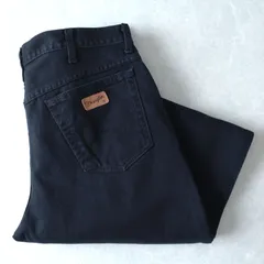 ■古着 Wrangler ユーロラングラー ブラックジーンズ デニムパンツ 黒 実寸W36L30【L6071】