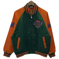 【中古】　adidas　スタジャン　90s vintage　90年代　OLD　ブルゾン　バイカラー　ワンポイント　ワッペン　デサント社　AA-1125　日本製　スポーツ　古着　/0157のサムネイル