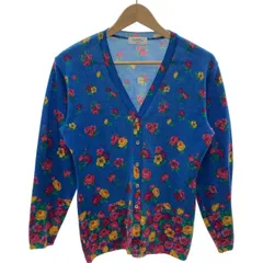 【中古】　KENZO　カーディガン　長袖　ニット　Vネック　フルボタン　総柄　花柄　日本製　古着　/1930のサムネイル