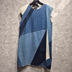 2026年人気パッチワークデニムワンピース(サンプル品) - メルカリ