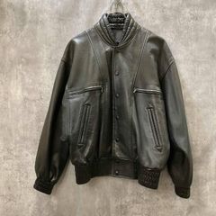 極美品□Schott【XL】ラムレザー トラックジャケット オールブラック