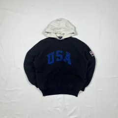 90s POLO SPORT(ポロスポーツ) polo sports usa フラグ ロゴ フーディー
