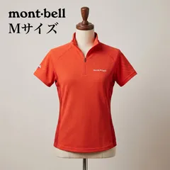モンベル montbell ウィックロン ハーフジップ 半袖シャツ Mサイズ レッド クール ハーフスリーブジップシャツ レディース Women’s 1104794 朱色 登山 アウトドア スポーツ Tシャツ ポロシャツ