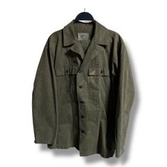 SASSAFRAS ヘリンボーン ワークシャツ カーキ 日本製 - メルカリ
