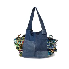 レア　RICCI EVERYDAY グッドウィル・バッグ - 204 -　Gift from TRASH コレクション デニムリメイクバッグ　ウガンダ製