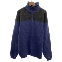 【中古】　Columbia　セーター　プルオーバー　ニット　ハイネック　ハーフジップ　無地　バイカラー　アウトドア　古着　/1152のサムネイル