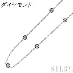限定お値下げ中 K18YG ダイヤモンド ステーションネックレス ベゼル