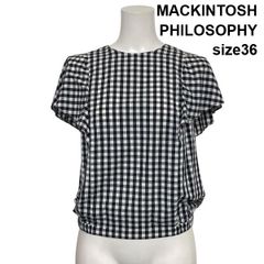 154マッキントッシュ洗える透けないシフォン半袖ブラウス38ベージュ 