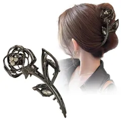 【送料無料】FASELE バンスクリップ ヘアクリップ カジュアル 可愛い 金属 薔薇の花 エ レガ ン ト ヘアアクセサリー 髪留め 人気 レディース オフ ィス 髪飾り スタイリッシュ 優雅的 オシャレ 母の日 ギフト 贈り物 プレゼント