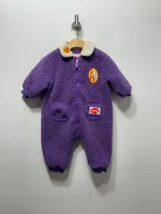 DEBECEPINO パープル フリース 赤ちゃん 宇宙服 85