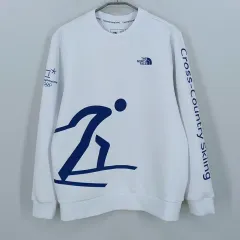 THE NORTH FACE ザノースフェイス メンズ 秋冬 スウェット プリンティング 白 95 (HU43665)