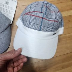 美品 LANVIN SPORT カラミ織りキャップ 白 ゴルフ メッシュ 日本製