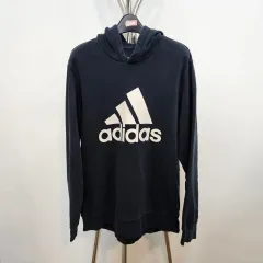 アディダス ビックロゴ フードTシャツ M