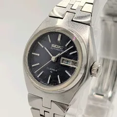 SEIKO 2206-0070 Watch Automatic Ladies Silver Blue dial Day-Date Y2K 00S セイコー 時計 自動巻き メンズ ラウンド シルバー ブルー文字盤 デイデイト ヴィンテージ 不動品