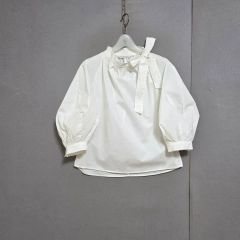 美品 ノーメント 2万円 リボンのブラウス シャツ ホワイト B416 - メルカリ
