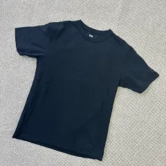 L UNIQLO ユニクロ ブラック 黒 クルーネック Tシャツ