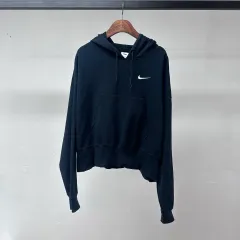 NIKE ナイキ レディース クロップド フーディー Tシャツ ブラック オーバーサイズ S サイズ J36