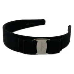 FERRAGAMO/SalvatoreFerragamo(サルバトーレフェラガモ) カチューシャ - 黒×シルバー ヴァラのサムネイル
