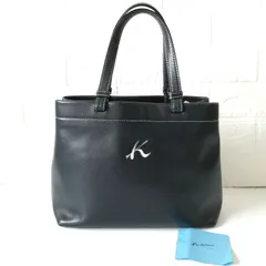 美品　キタムラ　Kitamura　トートバッグ　ハンドバッグ　ダークネイビー　382