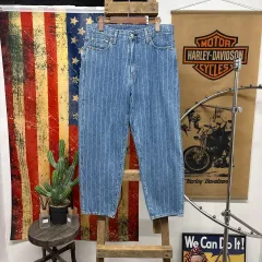 リーバイスプレミアムジーンズ STAY LOOSE ヒッコリーデニムパンツ N1040