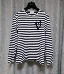 COMME des GARCONS ストライプ長袖Tシャツ - メルカリ