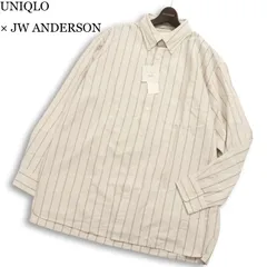 新品 25AW★UNIQLO × JW ANDERSON ユニクロ JWアンダーソン 長袖 ストライプ オックスフォード シャツ Sz.XL メンズ 大きい