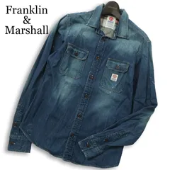 Franklin & Marshall フランクリン＆マーシャル 通年★ 長袖 USED＆ウオッシュ加工 デニム ボタンダウン シャツ Sz.S メンズのサムネイル