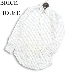 未使用★ BRICK HOUSE ブリックハウス 通年★ 長袖 形態安定 ボタンダウン ストライプ シャツ ワイシャツ Sz.S メンズ