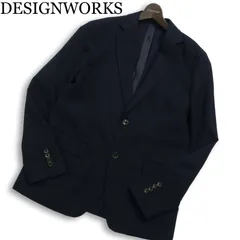 DESIGNWORKS デザインワークス アバハウス 通年★ ワッフル アンコン テーラード ジャケット Sz.48 メンズ 紺 ネイビーのサムネイル