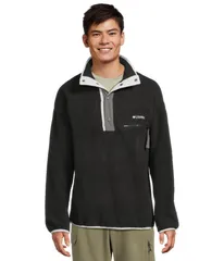 コロンビア メンズ アウター コート フリース Columbia Helvetia II Half Snap Fleece Black ブラック