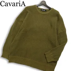 CavariA キャバリア 通年★ ワッフル コットン ビッグシルエット セーター ニット Sz.46 メンズのサムネイル