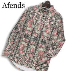 Afends アフェンズ 通年★ 長袖 総柄 花柄 ボタンダウン シャツ Sz.S メンズ