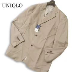 新品 未使用★ UNIQLO ユニクロ 通年 背抜き ストレッチ ファインクロス テーラード ジャケット 大きいサイズ Sz.XL メンズ