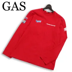 GAS × Honda Racing ガス ホンダ 通年 ロゴプリント 企業ロゴ★ 長袖 カットソー ロンTシャツ Sz.S メンズ 赤 バイクのサムネイル