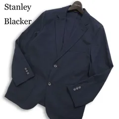 Stanley Blacker スタンリーブラッカー 通年★ チェック アンコン テーラード ジャケット Sz.S メンズ 紺 ネイビーのサムネイル