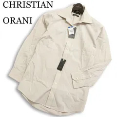 【新品 未使用】 CHRISTIAN ORANI クリスチャンオラーニ 形態安定★ 長袖 ストライプ シャツ ワイシャツ Sz.40-82 メンズ