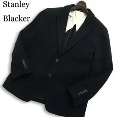 Stanley Blacker スタンリーブラッカー 通年 ウール混★ アンコン テーラード ジャケット Sz.96ABM メンズ 黒のサムネイル