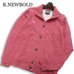 R.NEWBOLD ポールスミス 通年 ロゴ刺繍★ スタンドカラー メランジ スウェット カーディガン Sz.L メンズのサムネイル