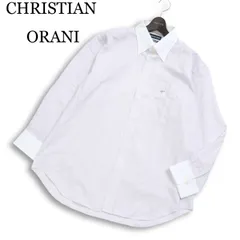 【新品 未使用】 CHRISTIAN ORANI クリスチャンオラーニ 長袖 ストライプ★ クレリック シャツ Sz.3L-84 メンズ 大きい 特大