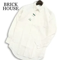 【新品 未使用】 BRICK HOUSE ブリックハウス 通年 形態安定★ 長袖 ボタンダウン チェック シャツ ワイシャツ Sz.M メンズ