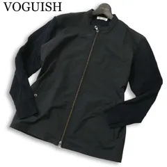 VOGUISH ヴォーギッシュ ルパート 通年★ ジップ ニット 切替 バイカー ライダース ブルゾン ジャケット Sz.XL メンズ 黒のサムネイル