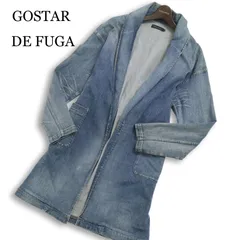 GOSTAR DE FUGA ゴスタール ジ フーガ USED加工★ ショールカラー ロング デニム ガウン コート 羽織り Sz.M メンズのサムネイル