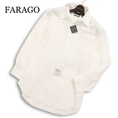 【新品 未使用】 FARAGO ファラゴ 通年 形態安定★ 長袖  ワイシャツ シャツ Sz.41-80 メンズ 白 ビジネス