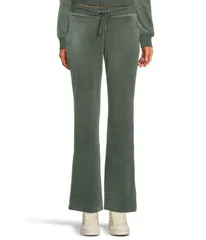 ジューシークチュール レディース ボトムス カジュアルパンツ Juicy Couture Solid Rib Waist Velour Pants With Drawcordark Forest フォのサムネイル