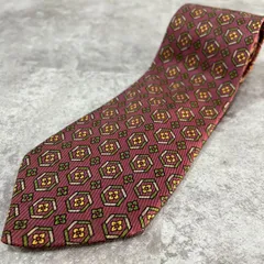 【Christian Dior】クリスチャンディオール 小紋柄ネクタイ フラワーメダリオンモチーフ シルク100% メンズ レッド 赤色 グリーン 緑色 イエロー 黄色 マルチカラー 小紋柄 幾何学柄 メダリオン柄 花柄 フローラル柄 ドット柄 総柄ネクタイ