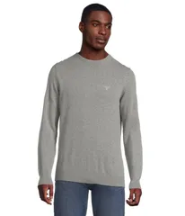 バブアー メンズ アウター ニット・セーター クルーネック コットン Barbour Pima Cotton Crewneck Sweater Grey グレーのサムネイル