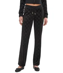 ジューシークチュール レディース ボトムス カジュアルパンツ トラックパンツ Juicy Couturembossed Velour Track Pants Liquoriceのサムネイル