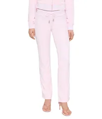 ジューシークチュール レディース ボトムス カジュアルパンツ Juicy Couture Rib Waist Long Velour Pants With Gold Back Bling Soft Gのサムネイル