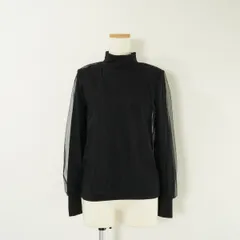 AMERI アメリ UNDRESSED HIGH NECKED TULLE TOP ハイネック チュール シアー トップス カットソー プルオーバー 長袖 レイヤード 重ね着 黒のサムネイル