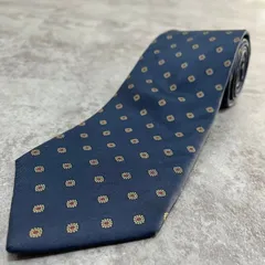 【Christian Dior】クリスチャンディオール 小紋柄ネクタイ フラワードットモチーフ シルク100% メンズ アメリカ製 ネイビー 紺色 小紋柄 ドット柄 水玉柄 フラワー柄 ビジネスネクタイ ブランドネクタイ フラワードットデザイン